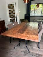 Oud teak tafelblad, Huis en Inrichting, Tafels | Eettafels, Ophalen, Zo goed als nieuw, Teakhout
