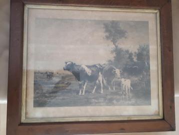 Oud schilderij L'Appel E. Pirodon beschikbaar voor biedingen