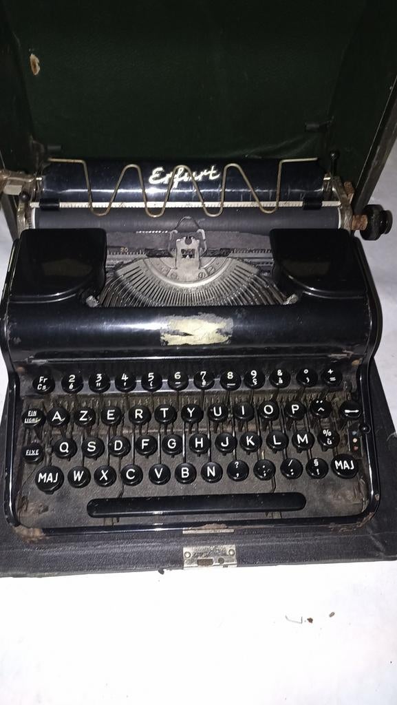 Antieke typemachine jaren '30 ERFURT in koffer, Ophalen