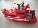 Playmobil brandweerboot met pomp 3128, Ophalen of Verzenden, Gebruikt, Complete set