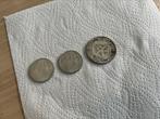 3 zilveren muntstukken, Postzegels en Munten, Ophalen, Zilver
