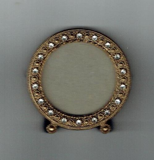 Cadre photo rond en métal avec pierres (gemmes) (DS176-zc), Maison & Meubles, Accessoires pour la Maison | Cadres, Neuf, Moins de 50 cm