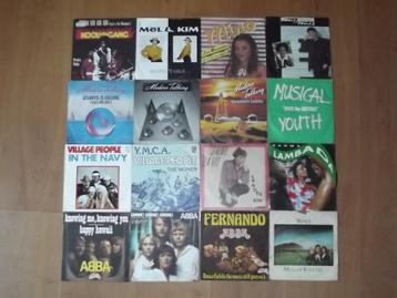 Lot de 60 disques vinyles 45T, Enlèvement ou Envoi, Utilisé, Pop, Single