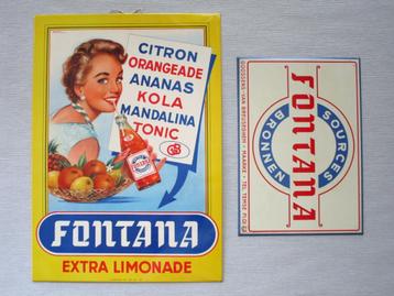 Reclameborden Fontana 1955 en 1958 beschikbaar voor biedingen