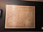 Kader met landkaart, Ophalen, Tekening, Zo goed als nieuw, 100 tot 125 cm