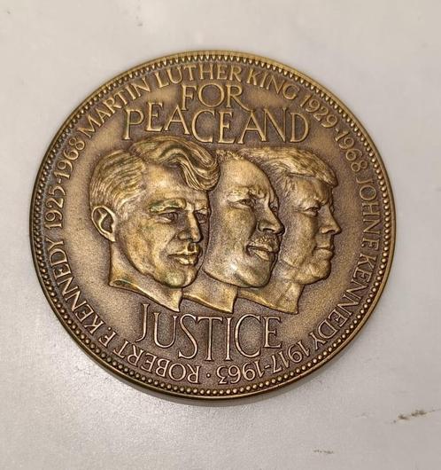 Bronzen Medaille USA 'For Peace and Justice' 1963, Postzegels en Munten, Munten | Amerika, Losse munt, Ophalen