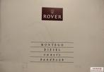 Handboek Rover Montego 2,0 Diesel AKM6390 (Engelstalig), Enlèvement ou Envoi