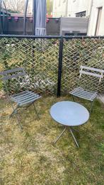 Tuin stoeltjes met bij tafeltje, Tuin en Terras, Ophalen, Gebruikt