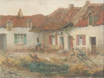 Edmond Heirman (1869-1957): Hoevezicht (60 x 52 cm) beschikbaar voor biedingen