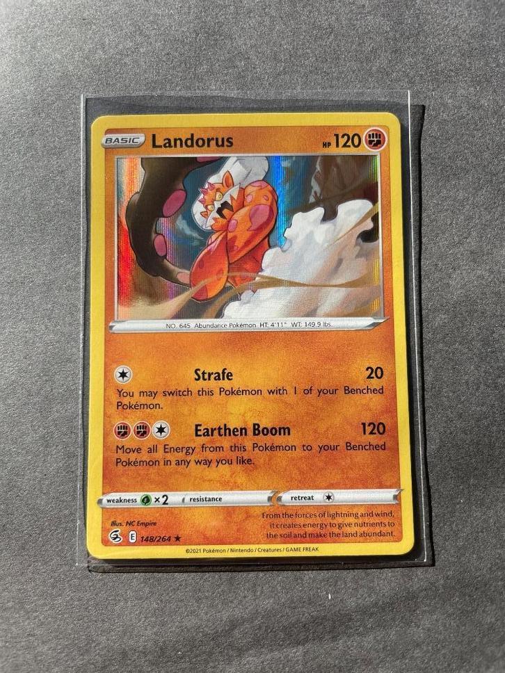 Pokemon Landorus Holo 148/264 Fusion Strike, Hobby en Vrije tijd, Verzamelkaartspellen | Pokémon, Nieuw, Losse kaart, Ophalen of Verzenden