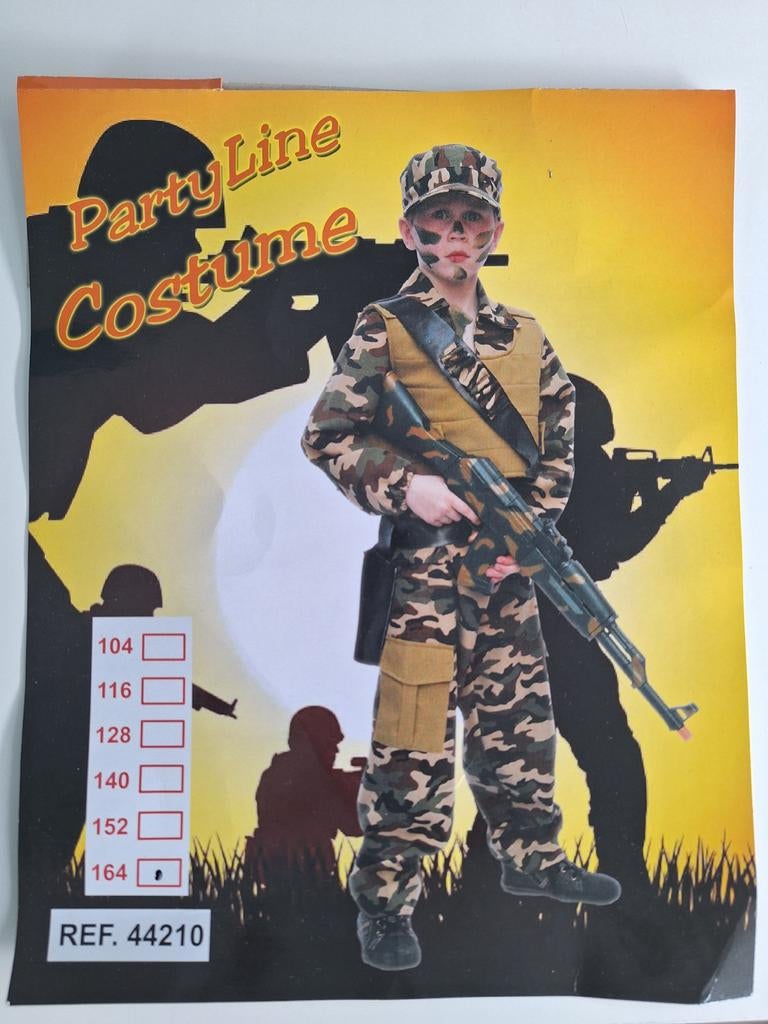 verkleed pak leger 164 carnaval, Ophalen