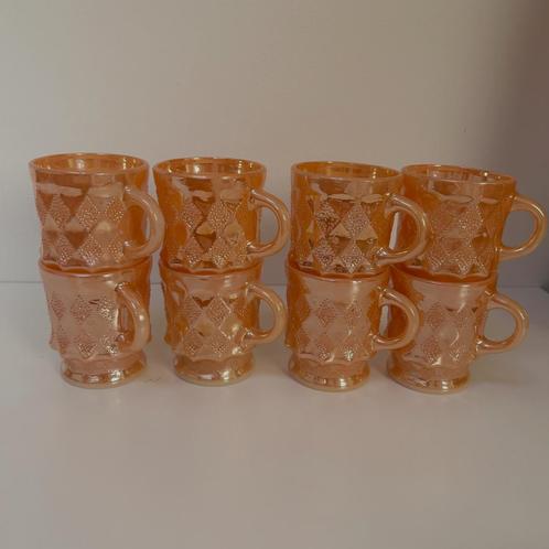 Vintage Fire King Anchor Hocking Peach Lustre  Coffee Mug 8, Huis en Inrichting, Woonaccessoires | Overige, Gebruikt, Ophalen of Verzenden