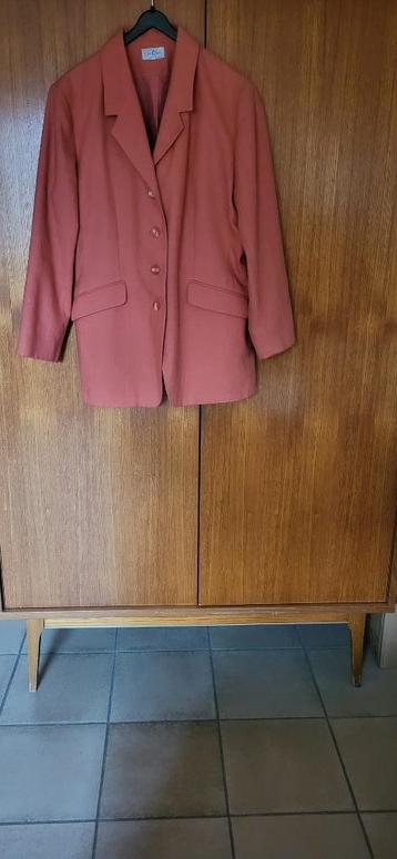 tailleur orange  t 42- 44, Kleding | Dames, Jasjes, Kostuums en Pakken, Kostuum of Pak, Maat 42/44 (L), Oranje, Ophalen of Verzenden