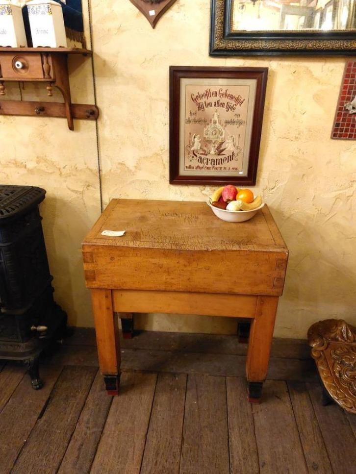 mooi oud kapblok  hakblok, Antiek en Kunst, Curiosa en Brocante, Ophalen