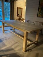 Massief eiken eettafel, Huis en Inrichting, Tafels | Eettafels, Ophalen, Eikenhout, 200 cm of meer, 50 tot 100 cm