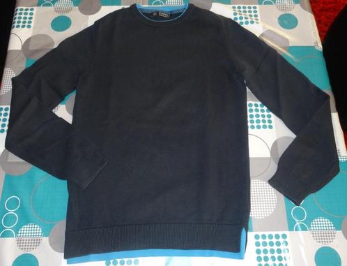 S small trui Esprit marine blauw met feller blauw, Kleding | Heren, Truien en Vesten, Zo goed als nieuw, Maat 46 (S) of kleiner