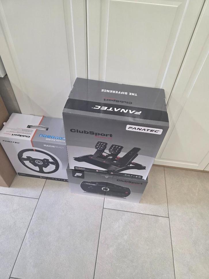Fanatec clubsport 2.5 Base Porsche 918 stuur V3 pedalen, Games en Spelcomputers, Spelcomputers | Overige Accessoires, Ophalen