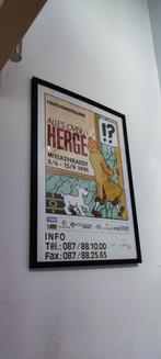 Kuifje: heel mooie affiche. Zeldzaam. Origineel, Verzamelen, Rechthoekig Staand, Met lijst, Ophalen of Verzenden, Zo goed als nieuw