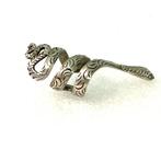Piercing faux en argent 925 « serpent » vintage, Enlèvement ou Envoi, Argent