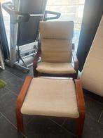 Stoel met poef IKEA poäng, Huis en Inrichting, Stoelen, Ophalen, Gebruikt