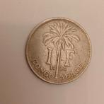 Congo Belge 1924, 1 franc, Albert, Enlèvement ou Envoi