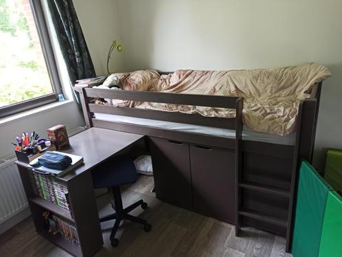 Lit mezzanine pour enfant/adolescent, Huis en Inrichting, Slaapkamer | Stapelbedden en Hoogslapers, Zo goed als nieuw, Hoogslaper