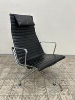 Vitra | Eames | EA124 | Zwart leder | Zwart, Huis en Inrichting, Fauteuils, Ophalen of Verzenden, Leer