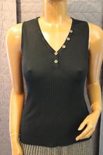 Miss Sara Fashion Topje V-hals knoopjes zwart Small, Zwart, Ophalen of Verzenden, Zo goed als nieuw, Miss Sara Fashion