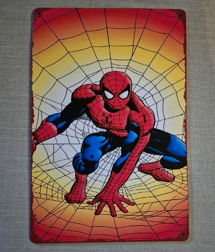 Metalen borden Spider-Man, Collections, Collections Autre, Comme neuf, Enlèvement ou Envoi