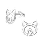 Boucles d'oreilles femme chat en argent sterling 925, Bijoux, Sacs & Beauté, Boucles d'oreilles, Argent, Puces ou Clous, Enlèvement ou Envoi