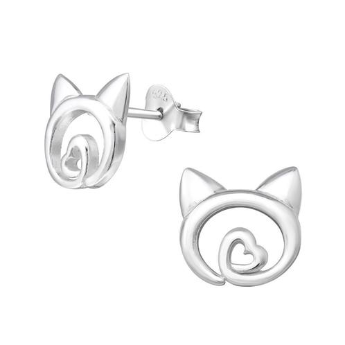 Boucles d'oreilles femme chat en argent sterling 925, Bijoux, Sacs & Beauté, Boucles d'oreilles, Neuf, Puces ou Clous, Argent