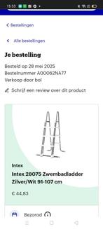 Zwembad ladder Intex 91-107cm. Verstelbaar nieuw, Tuin en Terras, Ophalen, Nieuw, Ladder