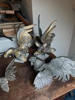 13 vechthaantjes ijzeren “verzilverde “ hanen, Ophalen, Zo goed als nieuw