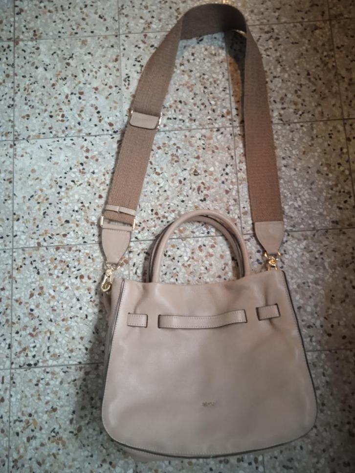 A vendre sac à main (neuf) "ABRO" en cuir véritable, Handtassen en Accessoires, Tassen | Damestassen, Nieuw, Handtas, Beige, Ophalen of Verzenden