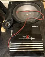 Box met verstreker, Auto diversen, Autospeakers, Ophalen, Zo goed als nieuw