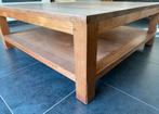 Vierkante salontafel teak, Huis en Inrichting, Tafels | Salontafels, Ophalen, Gebruikt, Minder dan 50 cm, 100 tot 150 cm