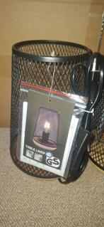 Lampe MÃtal et bois H 23 cm noir, Collections, Enlèvement