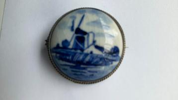 Handgeschilderde Blauw-Witte Delfts Aardewerk, Enlèvement, Comme neuf, Bleu