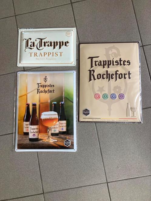 3 x trappist origineel, Verzamelen, Biermerken, Nieuw, Reclamebord, Plaat of Schild, Overige merken, Ophalen of Verzenden
