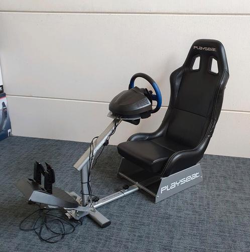 Playseat Zwart + Thrustmaster T150, Games en Spelcomputers, Games | Sony PlayStation 5, Refurbished, Ophalen