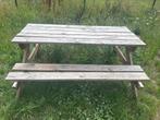 Picknicktafel/picknicktafel, Tuin en Terras, Picknicktafels, Ophalen, Gebruikt, Rechthoekig, Hout