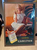 Glacoide reclamebord Sigaretten Laurens Carlton 1960, Verzamelen, Merken en Reclamevoorwerpen, Ophalen of Verzenden, Reclamebord
