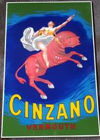 Cinzano vermouth groot retro reclame bord emaillen borden, Comme neuf, Enlèvement ou Envoi, Panneau publicitaire