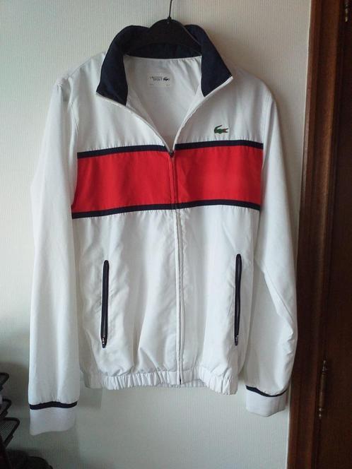 LACOSTE trainingsjack maat 3 (M), Kleding | Heren, Sportkleding, Zo goed als nieuw, Algemeen, Maat 48/50 (M), Wit, Ophalen of Verzenden