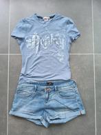 Tee-shirt bleu Replay, Comme neuf, Manches courtes, Replay, Taille 34 (XS) ou plus petite