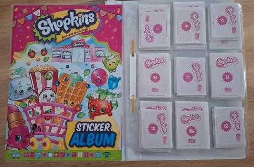 Topps Shopkins complete set + leeg album genre panini, Hobby en Vrije tijd, Stickers en Plaatjes, Gebruikt, Ophalen of Verzenden