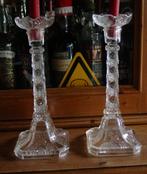 2 KANDELAARS -GLAS-, Ophalen of Verzenden, Glas