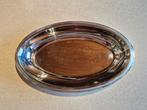 Inox 18/10 ovale serveerschaal, Overige materialen, Gebruikt, Ophalen of Verzenden, Schaal of Schalen