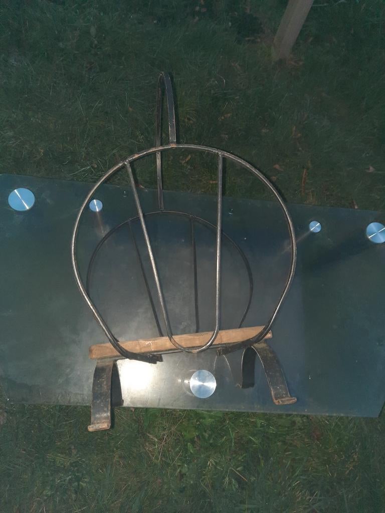 Porte journaux  vintage bois et fer, Enlèvement, Comme neuf