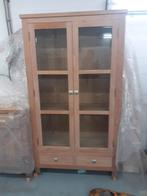 vitrinekast + dressoir massief hout, Huis en Inrichting, Kasten | Buffetkasten, Ophalen, Gebruikt